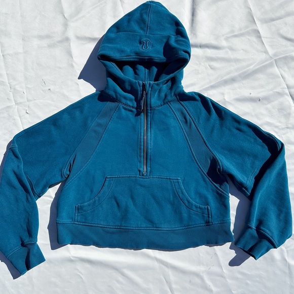 lululemon athletica Sweaters - Lululemon Oversized Scuba Half Zip Pipe Dream Blue
